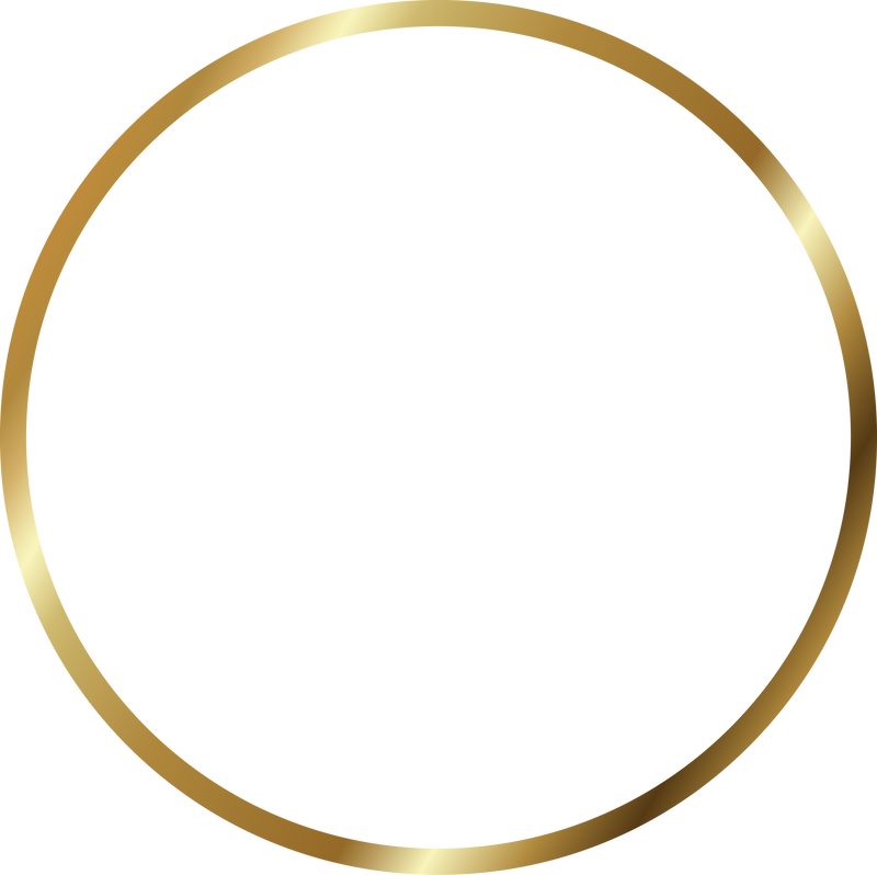 Gold Circle Frame. Luxury, Geometric